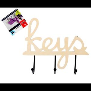 Key Holder Plaque with 3 Hooks